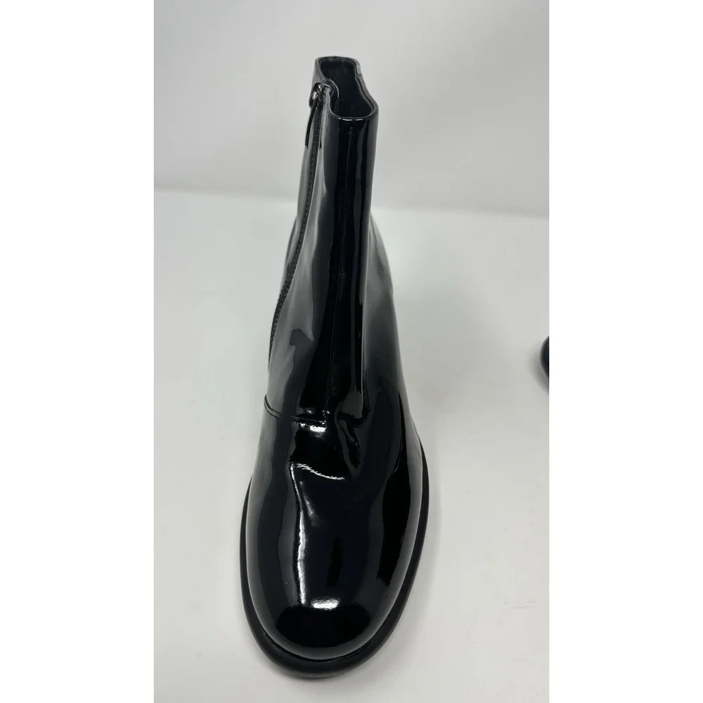 ECCO WOMEN BOOTS SHOES SCULPTED PATENT LEATHER BLACK SIZE 41 EU / 10 USA